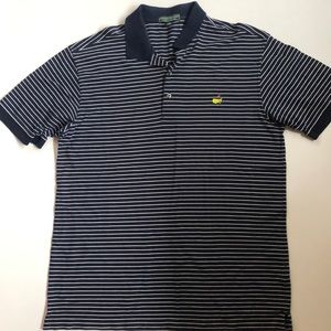 Masters Golf Polo Mens Dark Blue Strips XL